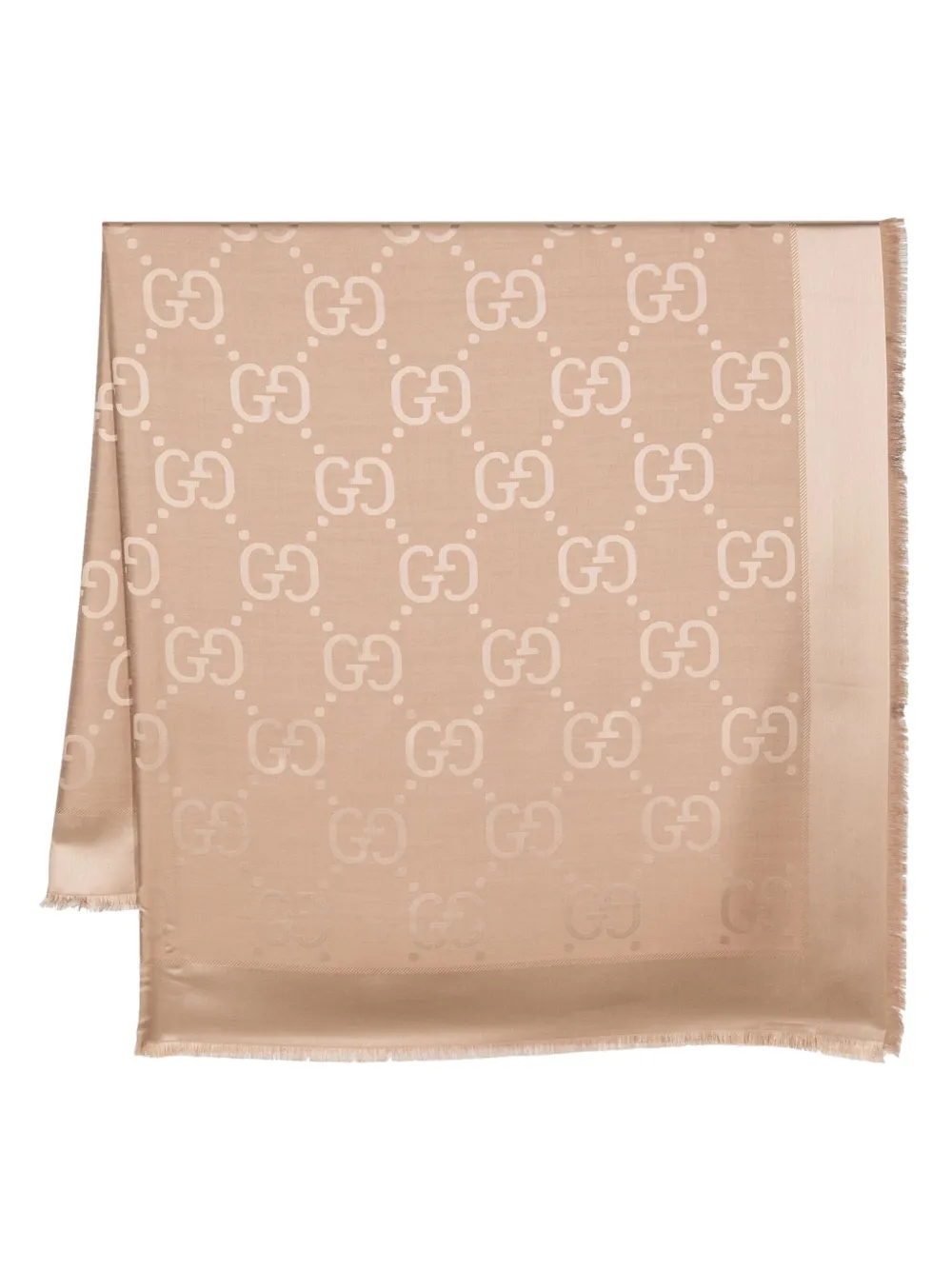 Gucci GG jacquard frayed scarf - alternate angle